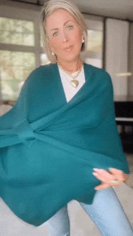 🔥Elegant Shawl Wraps Soft Open Front Poncho Sweater