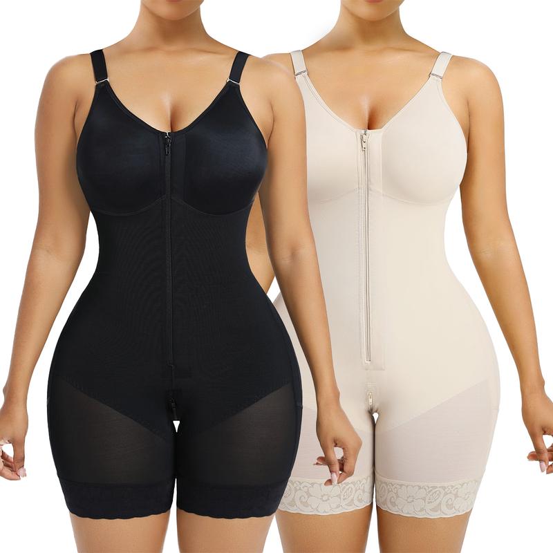 🎅Women's Body Shaper🎄 - Tummy Control & Butt Lifter with Zippered Crotch and Removable Straps