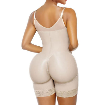 🎅Women's Body Shaper🎄 - Tummy Control & Butt Lifter with Zippered Crotch and Removable Straps