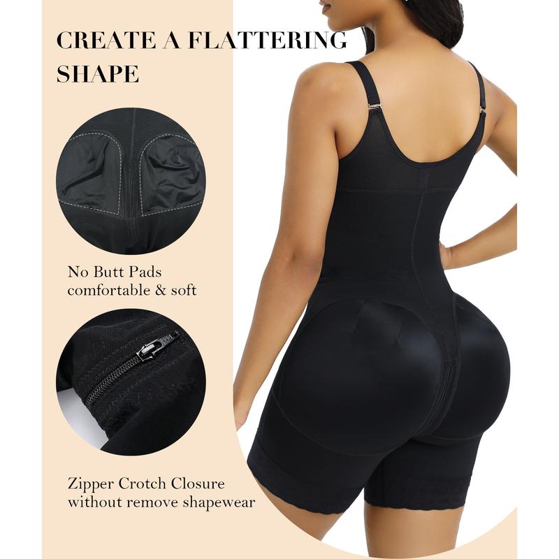🎅Women's Body Shaper🎄 - Tummy Control & Butt Lifter with Zippered Crotch and Removable Straps