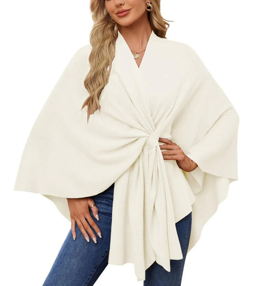 🔥Elegant Shawl Wraps Soft Open Front Poncho Sweater