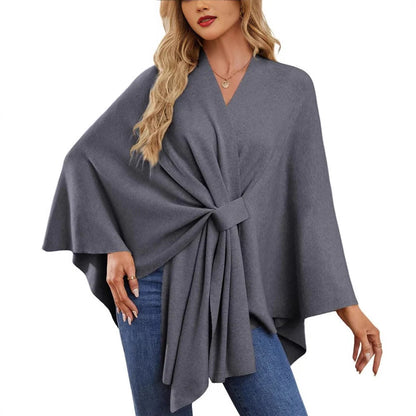 🔥Elegant Shawl Wraps Soft Open Front Poncho Sweater