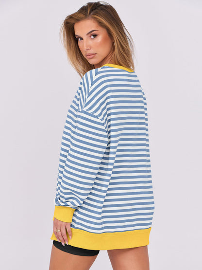 🎅 LAST DAY SALE 49% OFF🎄Womens Oversized Sweatshirt V Neck Long Sleeve Tunic Lightweight Pullover 2025 Winter Casual Tops